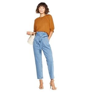 Who What Wear Paperbag Jeans belted size 6